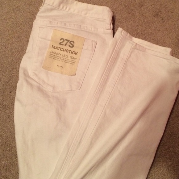 J. Crew white matchstick jeans