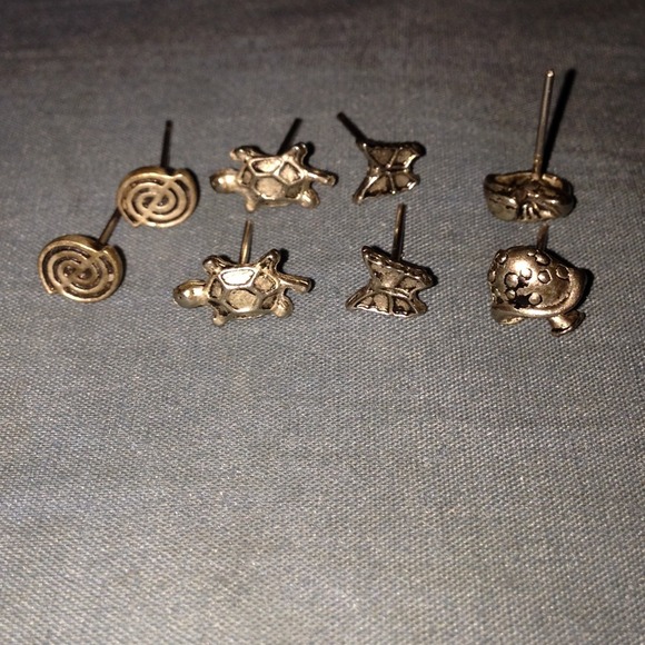 Spiral, Turtle, Butterfly, Mushroom Earrings