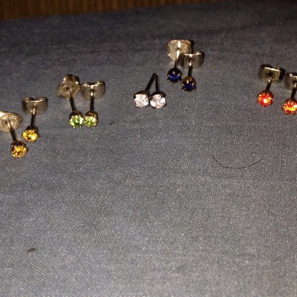 Teeny Tiny Stud Rhinestone Earrings