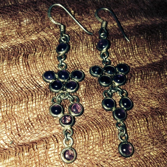 Purple Grape Earrings