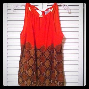 Red Cache halter top size medium