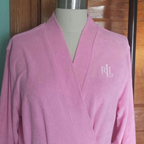 Lauren by Ralph Lauren pink tery robe