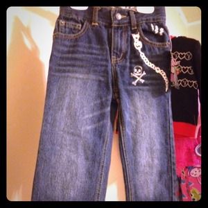 Dickies brand size 4T skull n chains jeans NWT!!