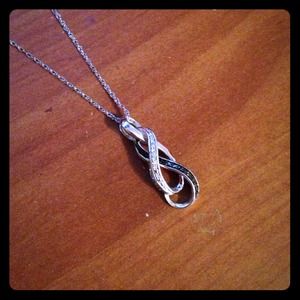 Black and white diamond necklace