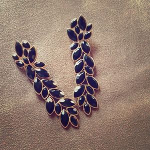 Black and gold statement earrings