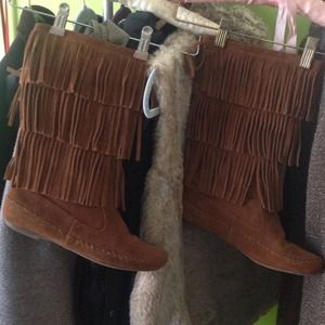 Lauren Conrad Fringe Boots