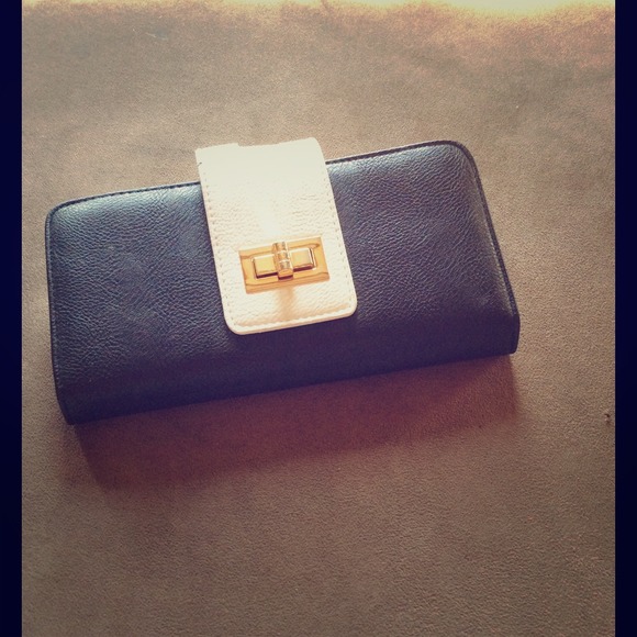 Black and white wallet