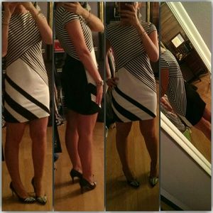 PRICE REDUCTION --Chic White/Black Dress