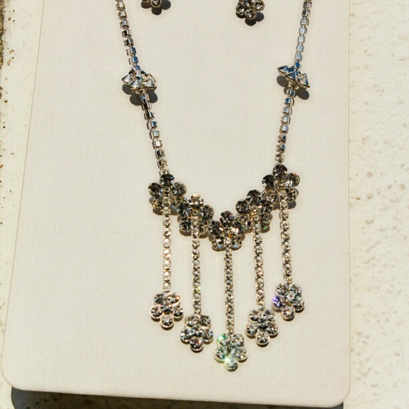 Bridal jewelry set clear crystal new