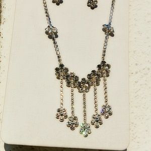 Bridal jewelry set clear crystal new