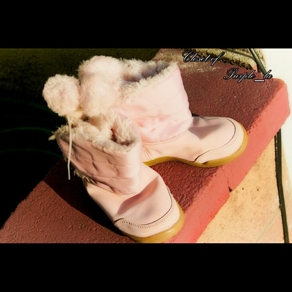 Faded glory pink boots for girl size 6