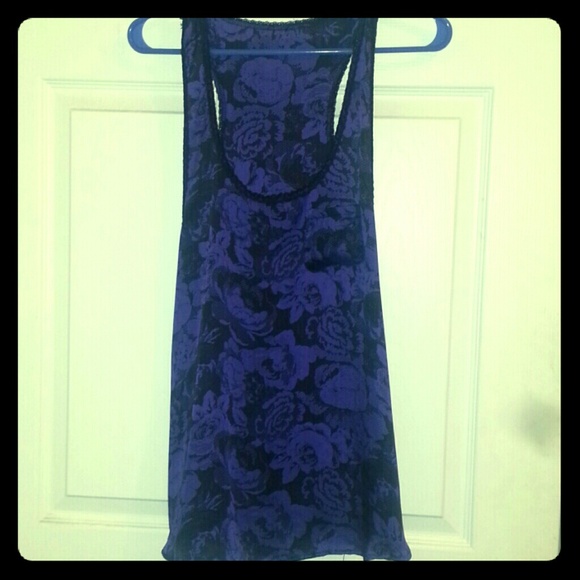 Flowered purple tank