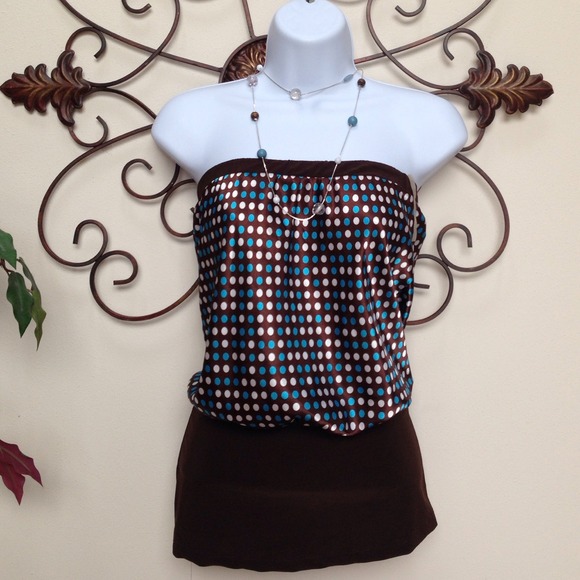 Wet seal strapless top