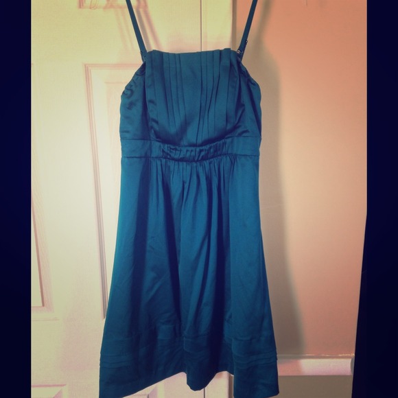 Satin Dress (blue/green)