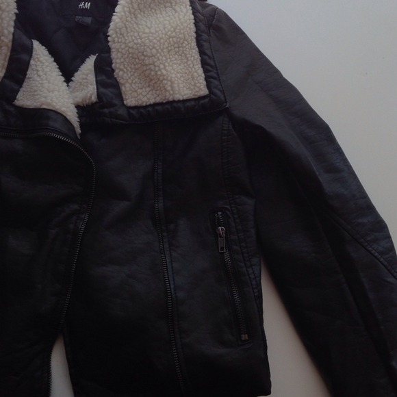 H&M Aviator Style Faux Leather Jacket - Picture 2 of 4