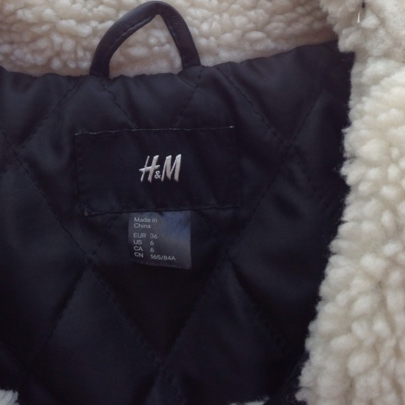 H&M Aviator Style Faux Leather Jacket - Picture 4 of 4