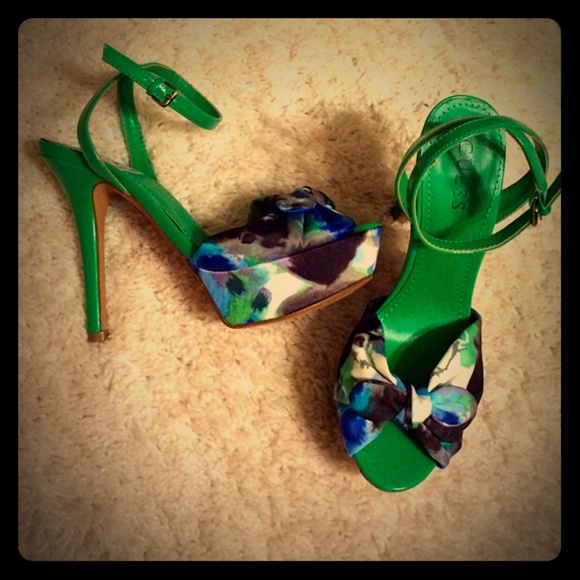 Guess Shoes - Guess Green Platform Sandals