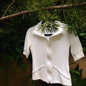 ✨❗️SOLD❗️✨ Burberry White Pique Cotton Jacket