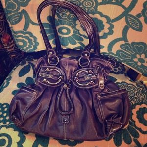 Kathy Van Zeeland dark purple purse!
