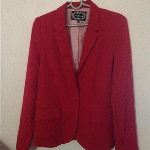 Red Fancy blazer NWOT