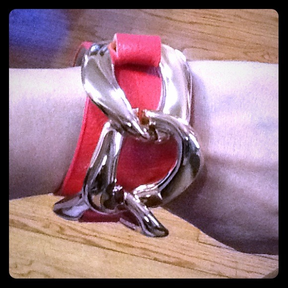 Rose Gold and Red  Wrap Bracelet