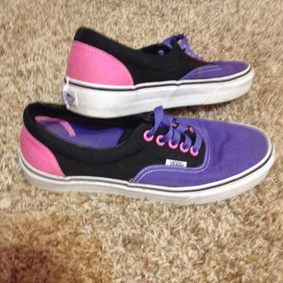 Pink, Purple, and Black Vans