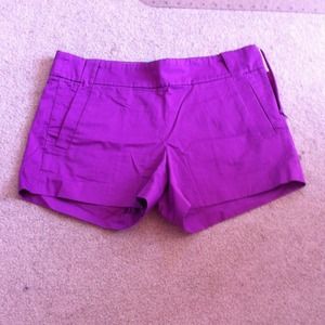 J.Crew Bright purple cotton shorts