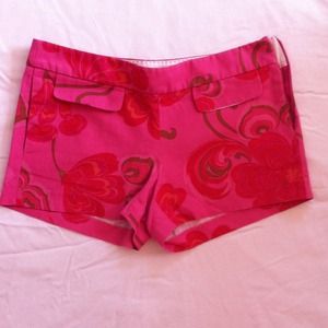 J.Crew pink floral front pocket shorts sz 2