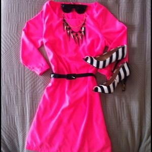 Hot pink shift dress-RESERVED