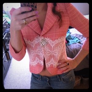 Robert Rodriguez Coral Tweed Jacket