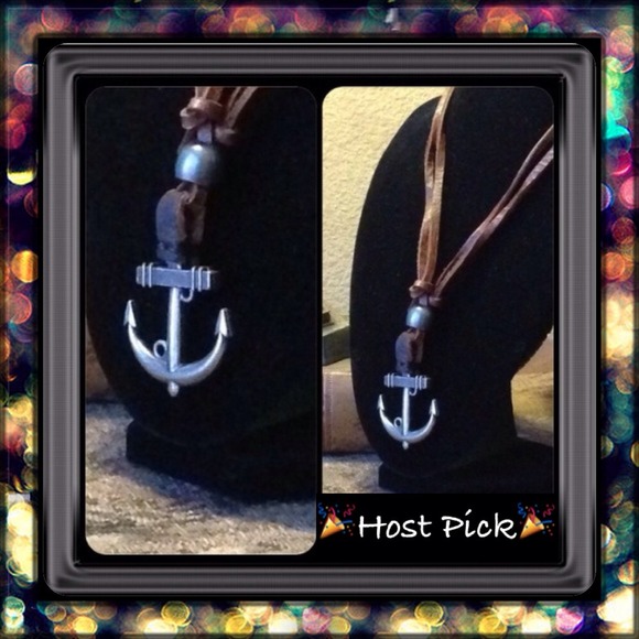 Final💲💯Leather Necklace with Anchor🎉HP🎉