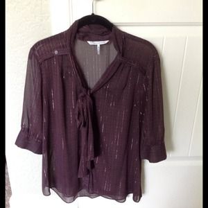 Bundle burgundy top and chambray top
