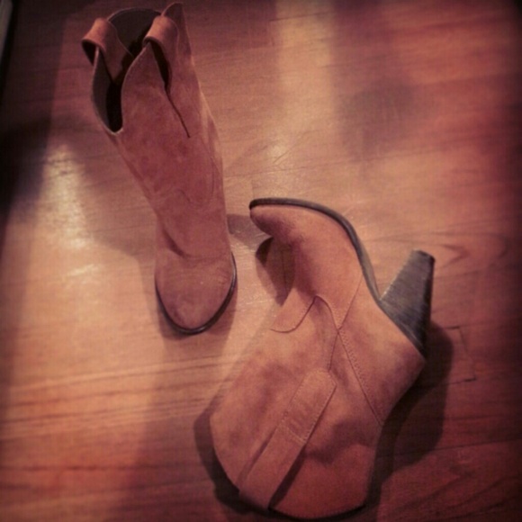 Steve Madden"Trott" mid-calf Tan cowboy boots S7.5