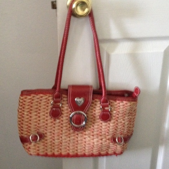 Handbags - Red Straw Bag....REDUCED