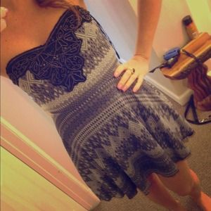 Strapless beaded dress