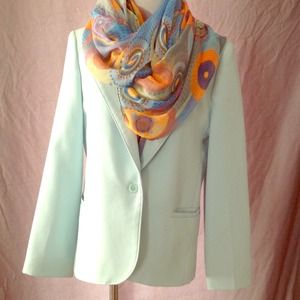 VINTAGE Mint Green Blazer