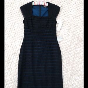 Adrienne Pappel. Size 6 black/blue dress