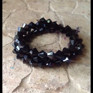 Black Swarovski crystal bracelets