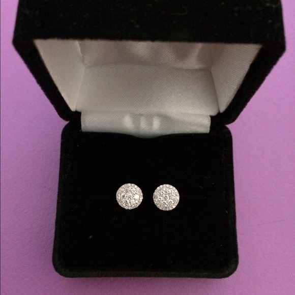 Invisible diamond stud Earrings