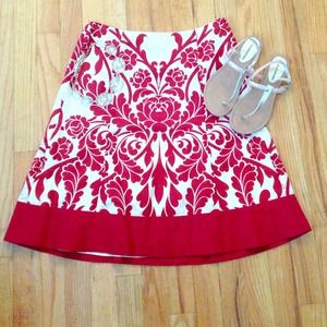 gorgeous baroque print Ann Taylor skirt
