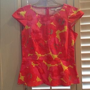 REDUCED!!! Ann Taylor LOFT floral peplum top