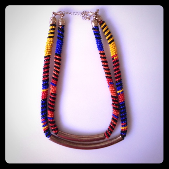 Tribal beaded necklace