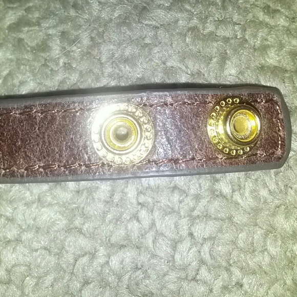 Genuine Brown Leather Wrap Bracelet w/ Gold Detail - Picture 4 of 4