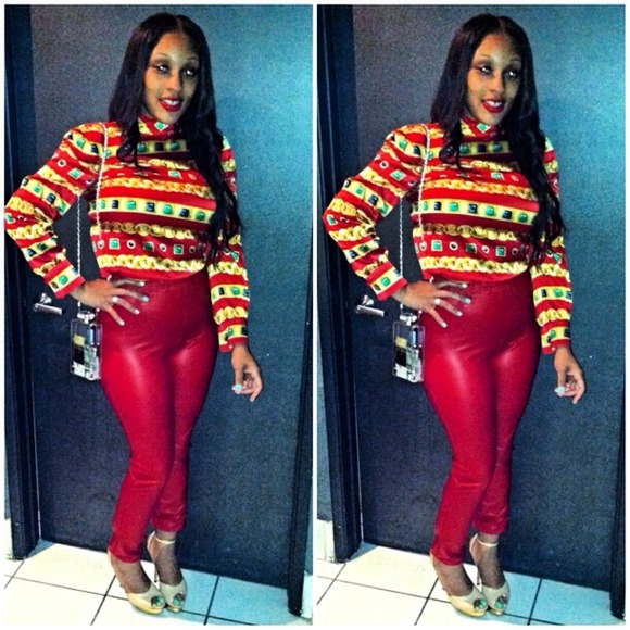 Silk Versace Print Blouse - Picture 2 of 2