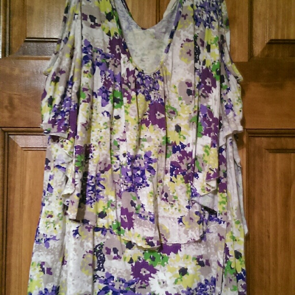 Two teired floral tank