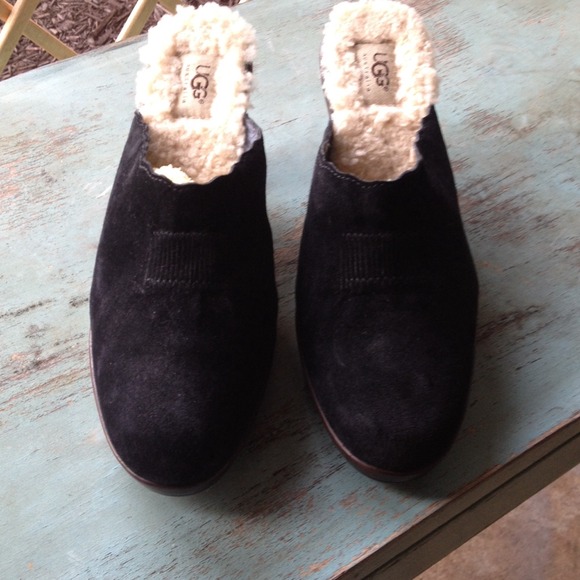 UGG Shoes - Bundle 2 items UGG black clogs and eyeglass case