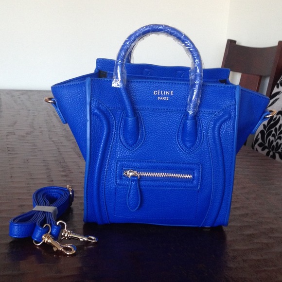 Blue Celine inspired bag