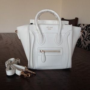 White Celine inspired handbag