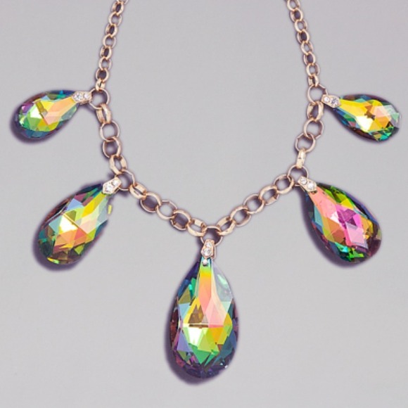 Bebe statement teardrop necklace