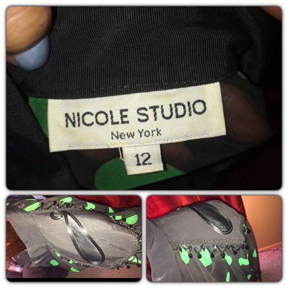 Nicole Studio New York Vintage Sheer Blouse sz 12 - Picture 4 of 4